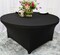 6 Foot Round Stretchable Spandex Table Cover Black Event Linen
